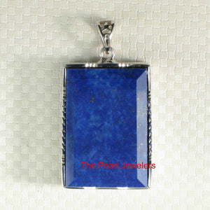 Lapis Lazuli Rectangle Sterling Silver Pendant