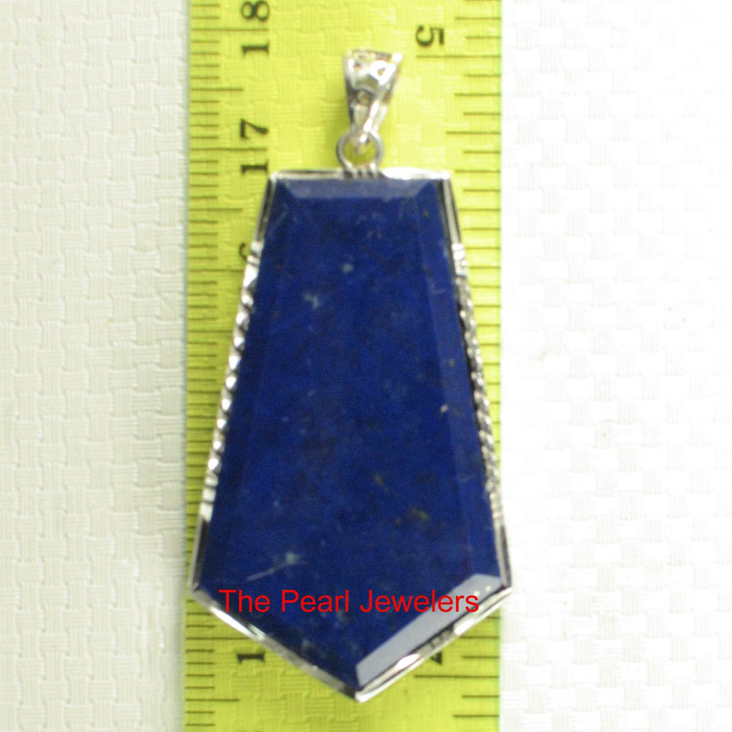Large Diamond Shaped Blue Lapis Pendant