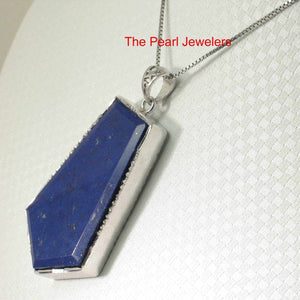 Large Diamond Shaped Blue Lapis Pendant