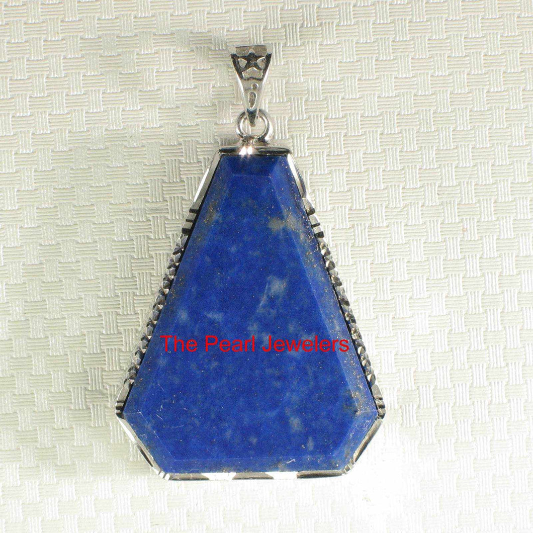 Large Diamond Shaped Blue Lapis Pendant