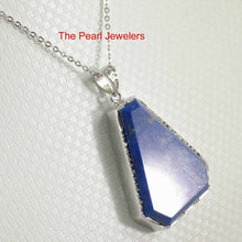 Load image into Gallery viewer, Large Diamond Shaped Blue Lapis Pendant