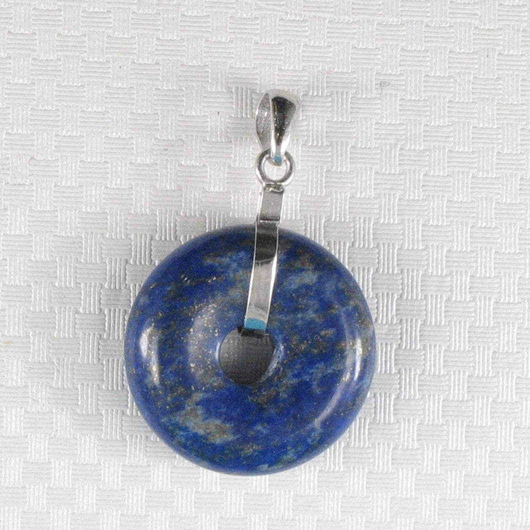 Large Blue Lapis Donut Pendant