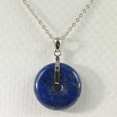 Large Blue Lapis Donut Pendant