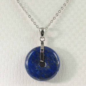 Large Blue Lapis Donut Pendant