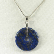 Load image into Gallery viewer, Large Blue Lapis Donut Pendant