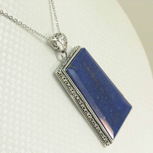 Large Trapezoid Blue Lapis Lazuli Pendant