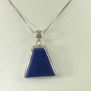 Large Trapezoid Blue Lapis Lazuli Pendant