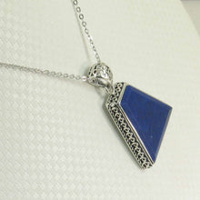 Load image into Gallery viewer, Large Trapezoid Blue Lapis Lazuli Pendant
