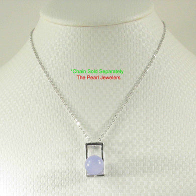 10 mm Lavender Jade Sterling Silver Pendant
