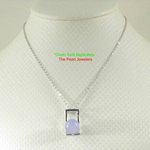 10 mm Lavender Jade Sterling Silver Pendant