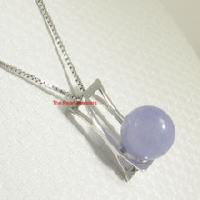 Load image into Gallery viewer, 10 mm Lavender Jade Sterling Silver Pendant