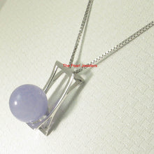 Load image into Gallery viewer, 10 mm Lavender Jade Sterling Silver Pendant