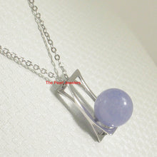 Load image into Gallery viewer, 10 mm Lavender Jade Sterling Silver Pendant