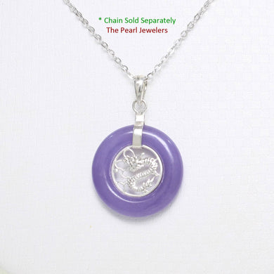 Lavender Jade Dragon Pendant