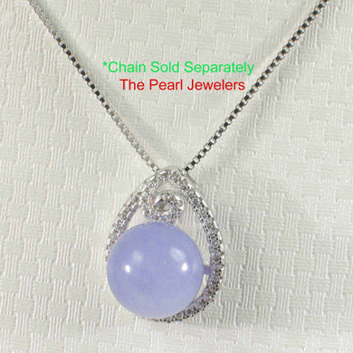 Lavender Jade Raindrop Flower Pendant