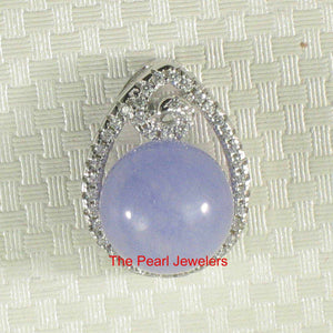 Lavender Jade Raindrop Flower Pendant