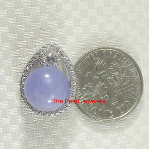 Lavender Jade Raindrop Flower Pendant