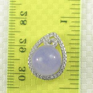 Lavender Jade Raindrop Flower Pendant
