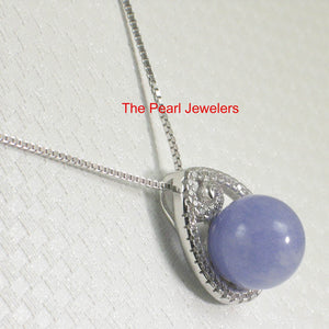 Lavender Jade Raindrop Flower Pendant