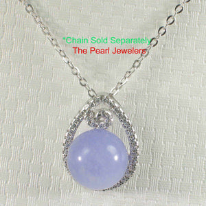 Lavender Jade Raindrop Flower Pendant
