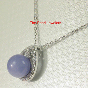 Lavender Jade Raindrop Flower Pendant