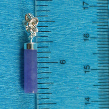 Load image into Gallery viewer, Lavender Jade Tube Pendant with Plumeria Bale
