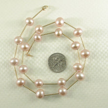 Load image into Gallery viewer, Lavender Pearl &amp; 14k Yellow Gold Twist Tube Necklace