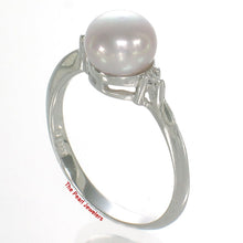 Load image into Gallery viewer, Solid Silver .925 Lavender-Pearl Solitaire CZ Ring