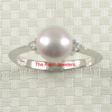 Load image into Gallery viewer, Solid Silver .925 Lavender-Pearl Solitaire CZ Ring