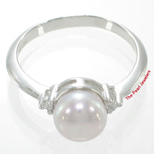 Load image into Gallery viewer, Solid Silver .925 Lavender-Pearl Solitaire CZ Ring