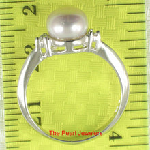 Load image into Gallery viewer, Solid Silver .925 Lavender-Pearl Solitaire CZ Ring