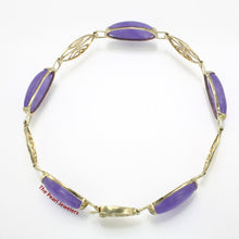 Load image into Gallery viewer, 14k Yellow Gold Four Partitions of “Longevity” Symbol Lavender Jade Bracelet