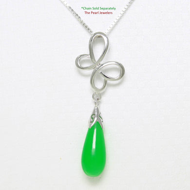 Love Knot Green Jade Pendant