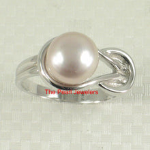 Load image into Gallery viewer, Solid Sterling Silver .925 Love-Knot Lavender Freshwater Pearl Ring