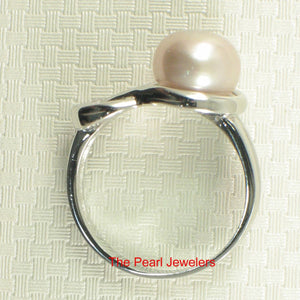 Solid Sterling Silver .925 Love-Knot Lavender Freshwater Pearl Ring