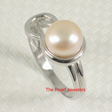 Load image into Gallery viewer, Solid Sterling Silver .925 Love-Knot Pink Freshwater Pearl Ring