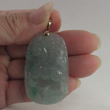 Load image into Gallery viewer, Lovely Hand Carved Horse Green Jade Pendant 14k Yellow Gold Bale