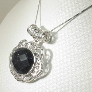 Lucky Lock Blue Sandstone Pendant