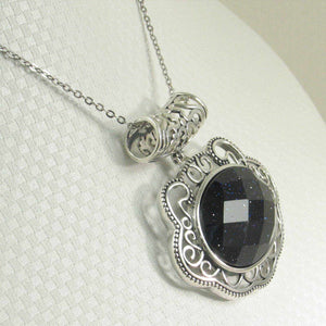 Lucky Lock Blue Sandstone Pendant