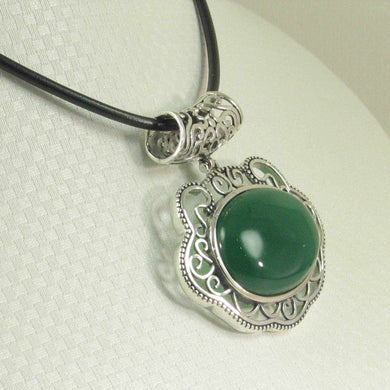 Lucky Lock Green Agate Pendant