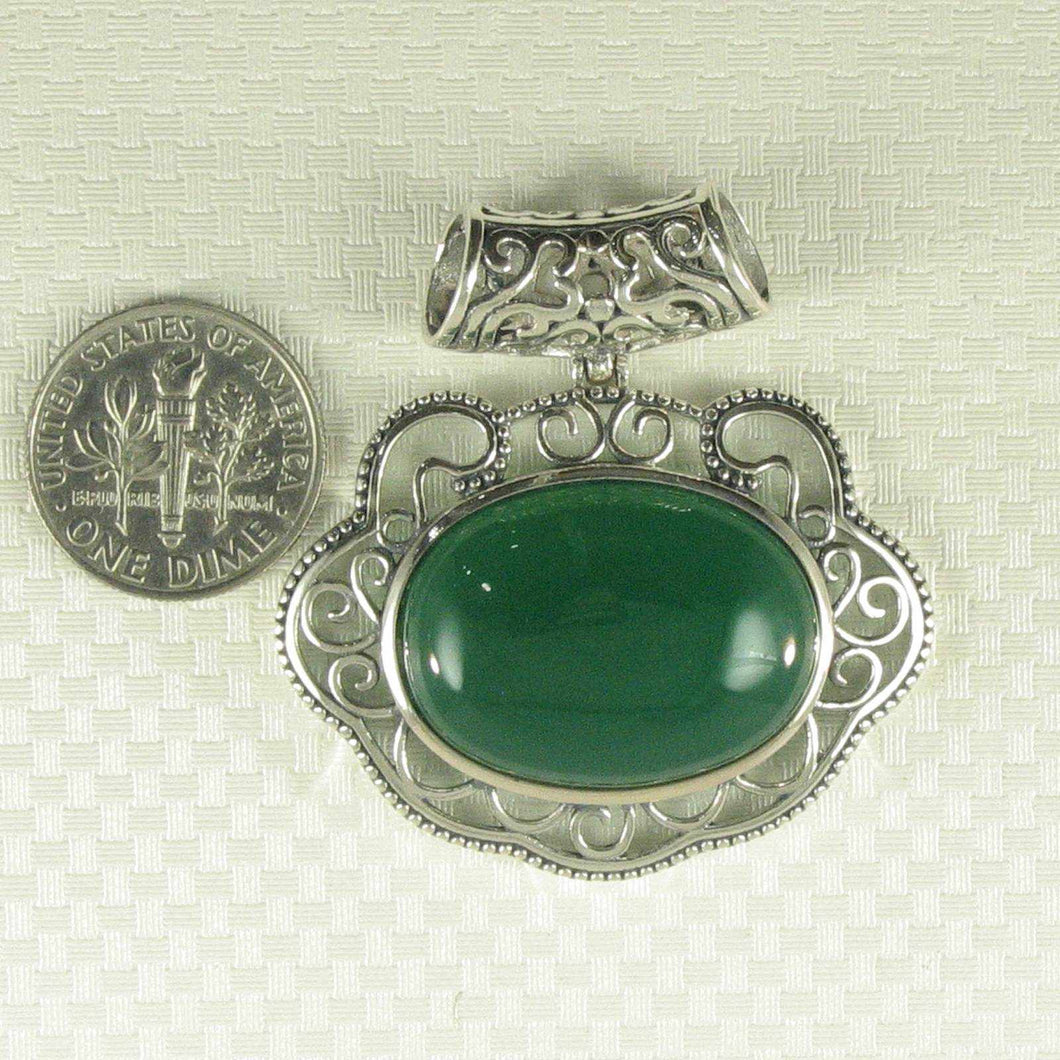 Lucky Lock Green Agate Pendant