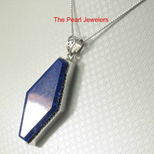 Load image into Gallery viewer, Medium Diamond Shaped Blue Lapis Pendant