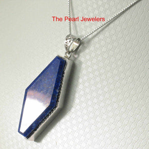 Medium Diamond Shaped Blue Lapis Pendant
