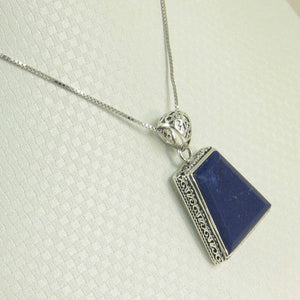 Medium Trapezoid Blue Lapis Lazuli Pendant