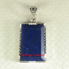 Load image into Gallery viewer, Mini Rectangle Lapis Lazuli Sterling Silver Pendant