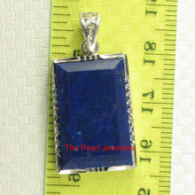 Load image into Gallery viewer, Mini Rectangle Lapis Lazuli Sterling Silver Pendant