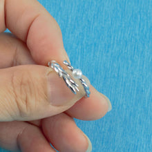 Load image into Gallery viewer, Solid Sterling Silver .925 White Mini Pearl Wheat-Style Adjustable Ring