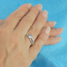 Load image into Gallery viewer, Solid Sterling Silver .925 White Mini Pearl Wheat-Style Adjustable Ring
