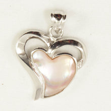 Load image into Gallery viewer, Mother of Pearl Heart Sterling Silver Pendant