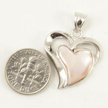 Load image into Gallery viewer, Mother of Pearl Heart Sterling Silver Pendant